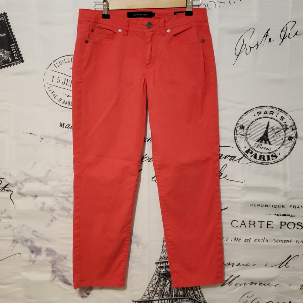 Calvin Klein hot pink Jean's 30W 24L